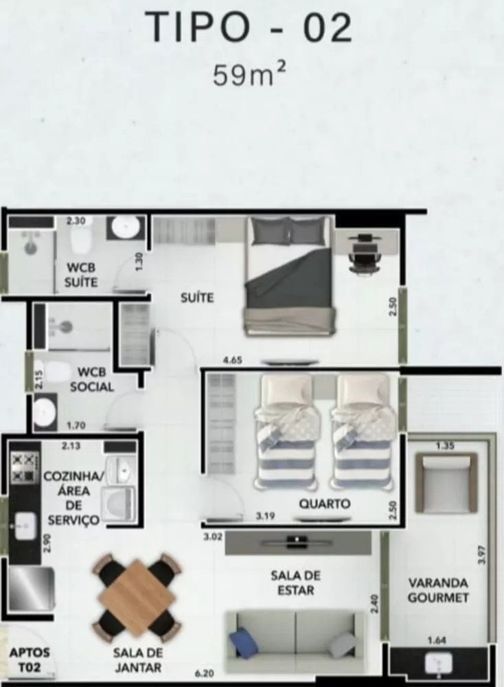 Apartamento à venda com 2 quartos - Foto 8