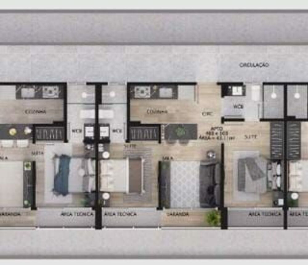 Flat/Apart Hotel, 1 quarto, 47 m² - Foto 2