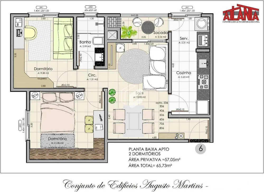 Apartamento, 3 quartos, 77 m² - Foto 2