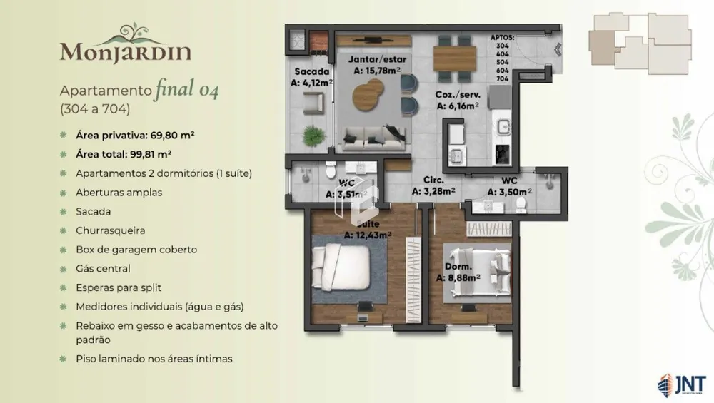 Apartamento, 2 quartos, 69 m² - Foto 3