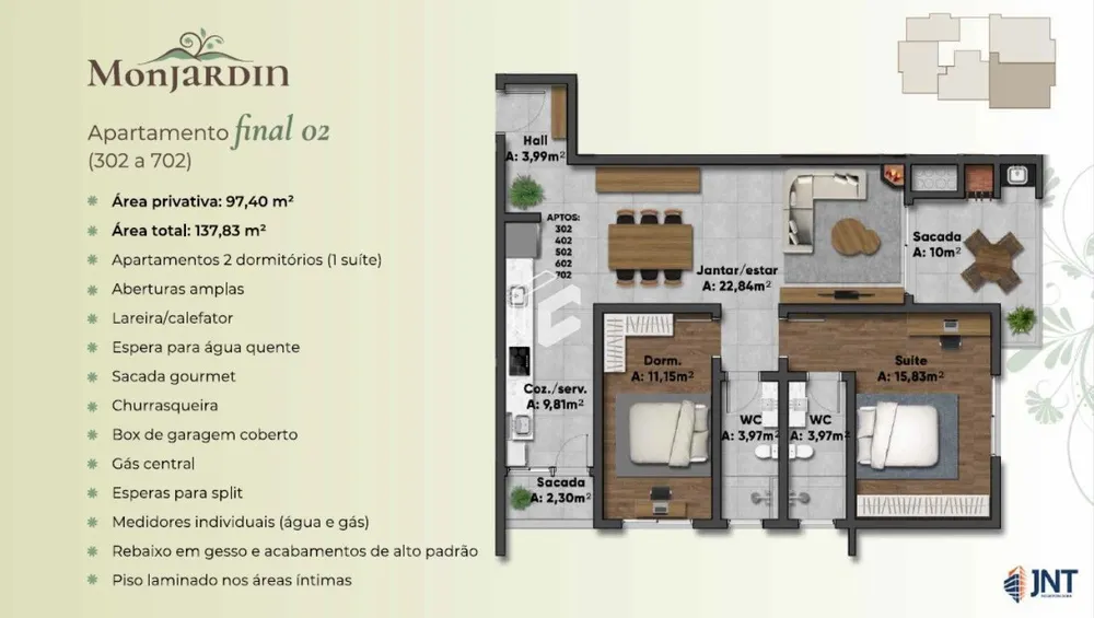 Apartamento, 2 quartos, 97 m² - Foto 2