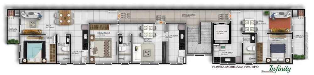 Apartamento, 1 quarto, 43 m² - Foto 1