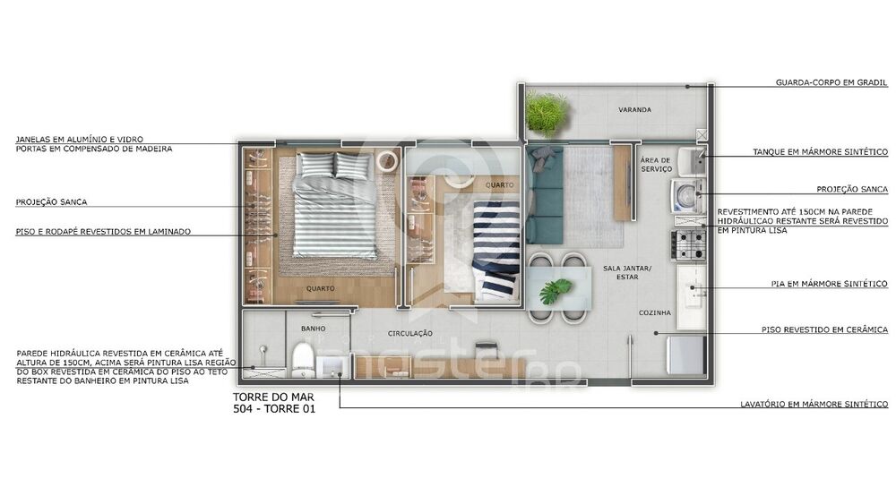 Apartamento, 2 quartos, 43 m² - Foto 13