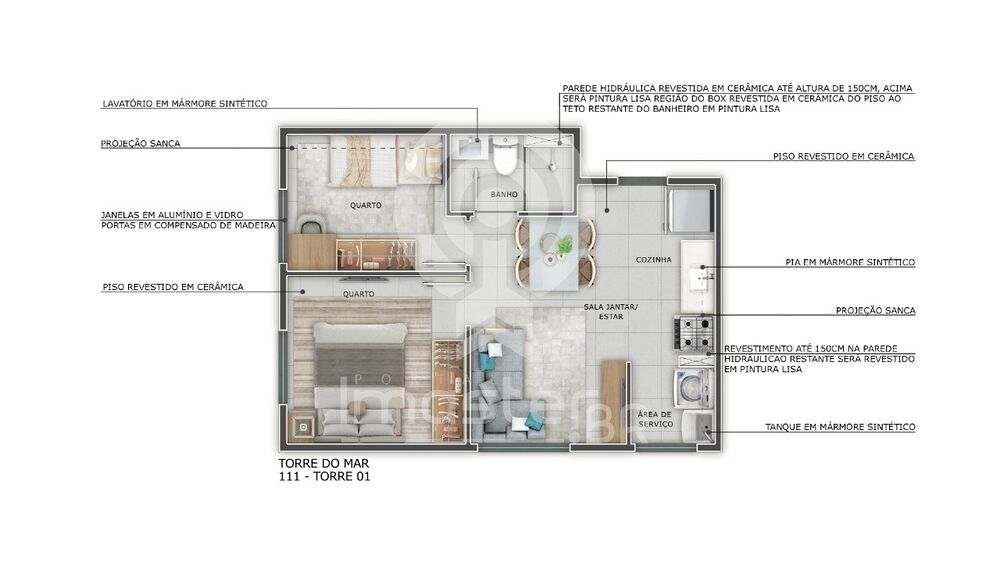 Apartamento, 2 quartos, 43 m² - Foto 12
