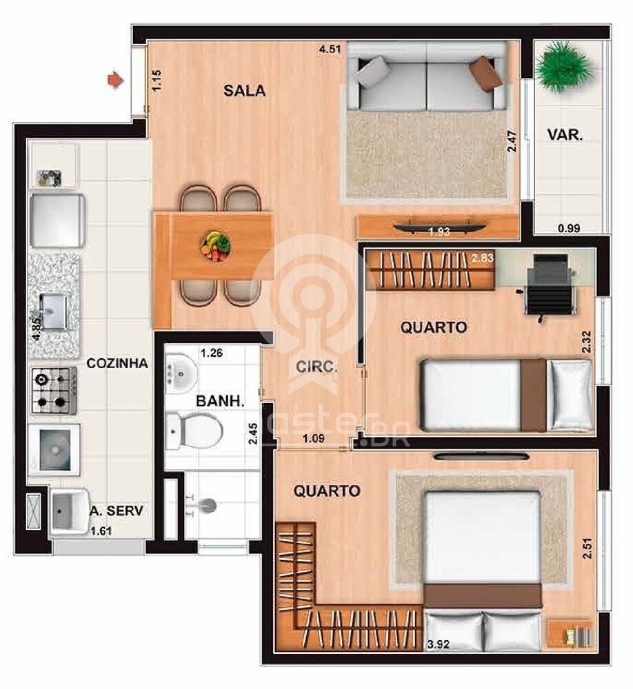 Apartamento, 2 quartos, 65 m² - Foto 9
