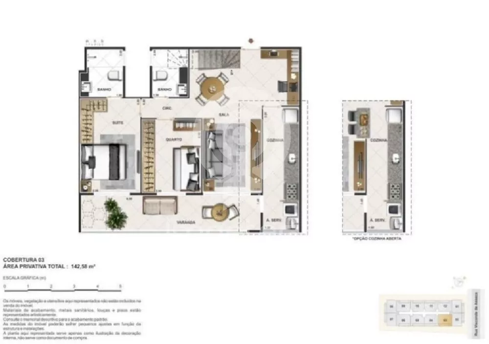 Cobertura, 2 quartos, 139 m² - Foto 3