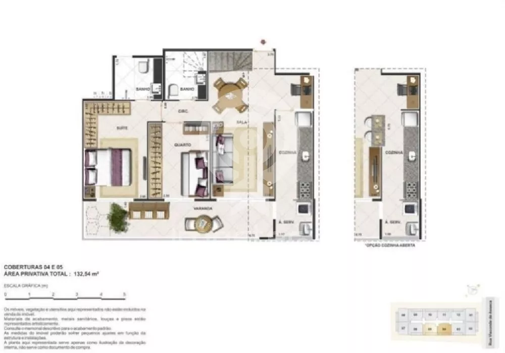 Cobertura, 2 quartos, 139 m² - Foto 9