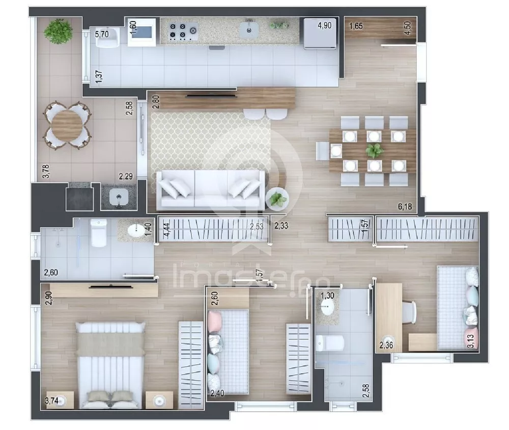 Apartamento, 2 quartos, 80 m² - Foto 8