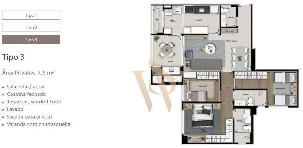 Apartamento, 3 quartos, 105 m² - Foto 2