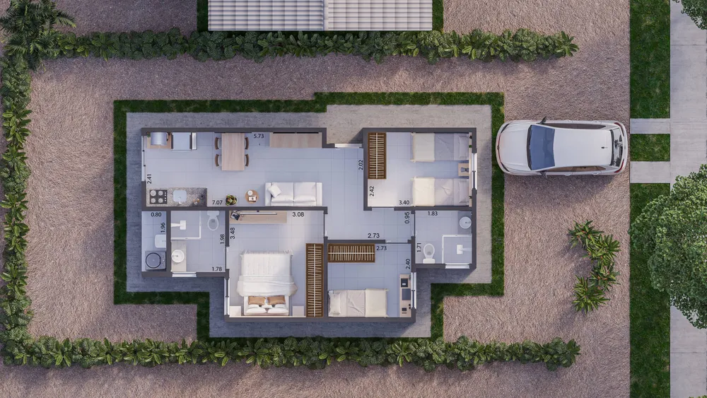 Casa, 2 quartos, 67 m² - Foto 6