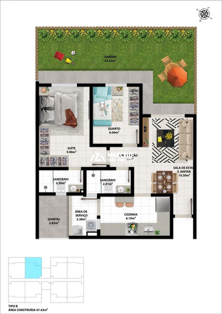 Apartamento, 2 quartos, 45 m² - Foto 6