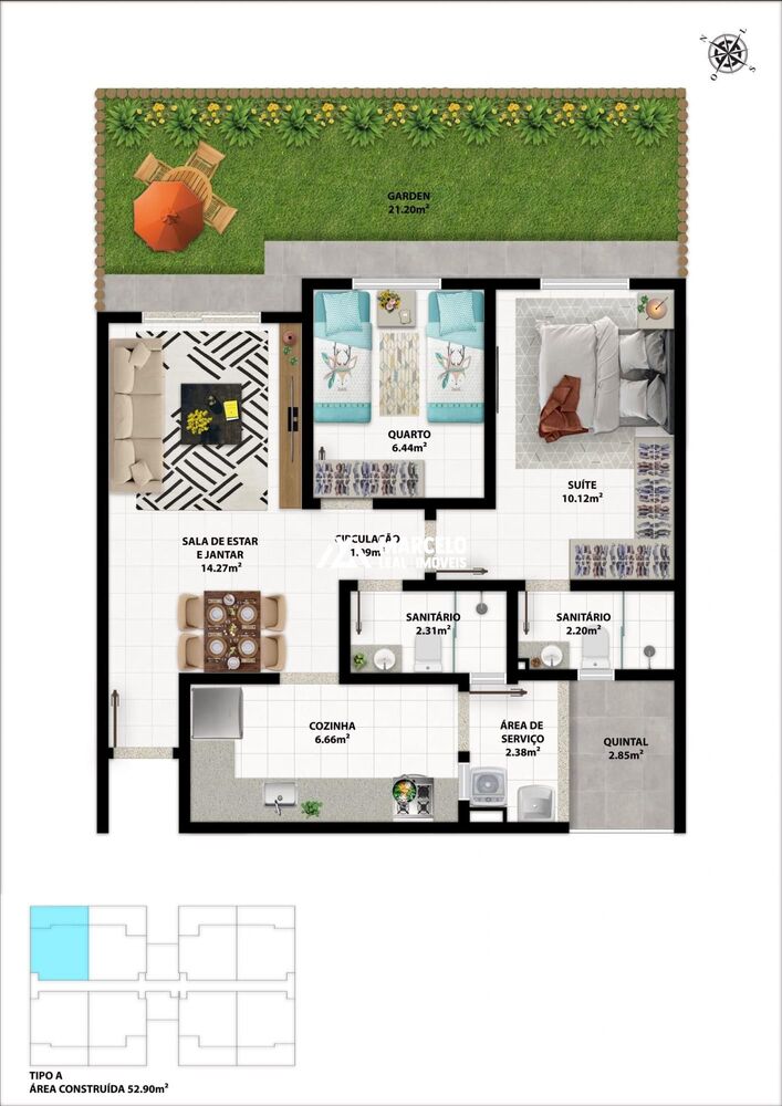 Apartamento, 2 quartos, 45 m² - Foto 3