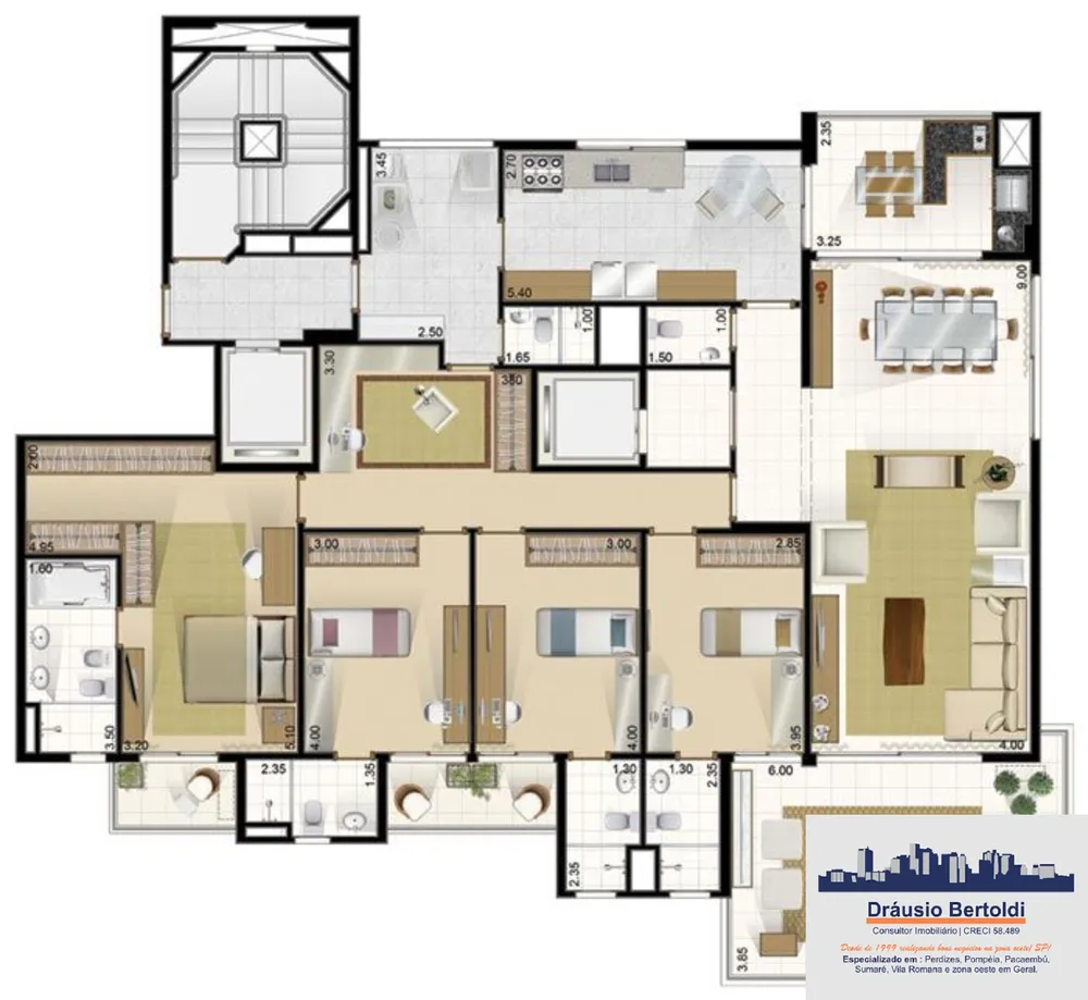 Apartamento, 4 quartos, 220 m² - Foto 3