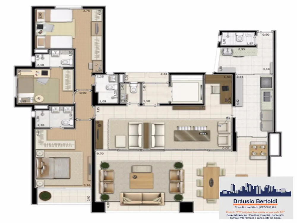 Apartamento, 4 quartos, 161 m² - Foto 9
