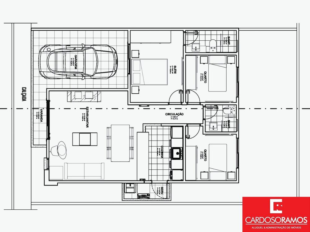 Casa, 3 quartos - Foto 1