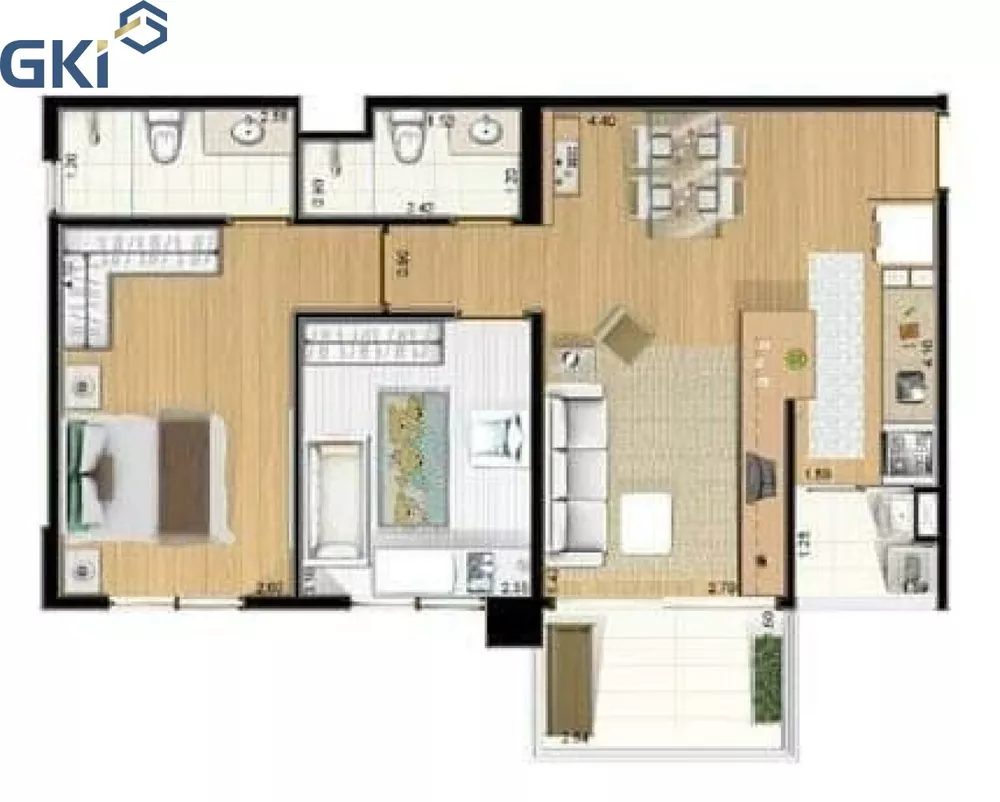Apartamento, 2 quartos, 62 m² - Foto 6
