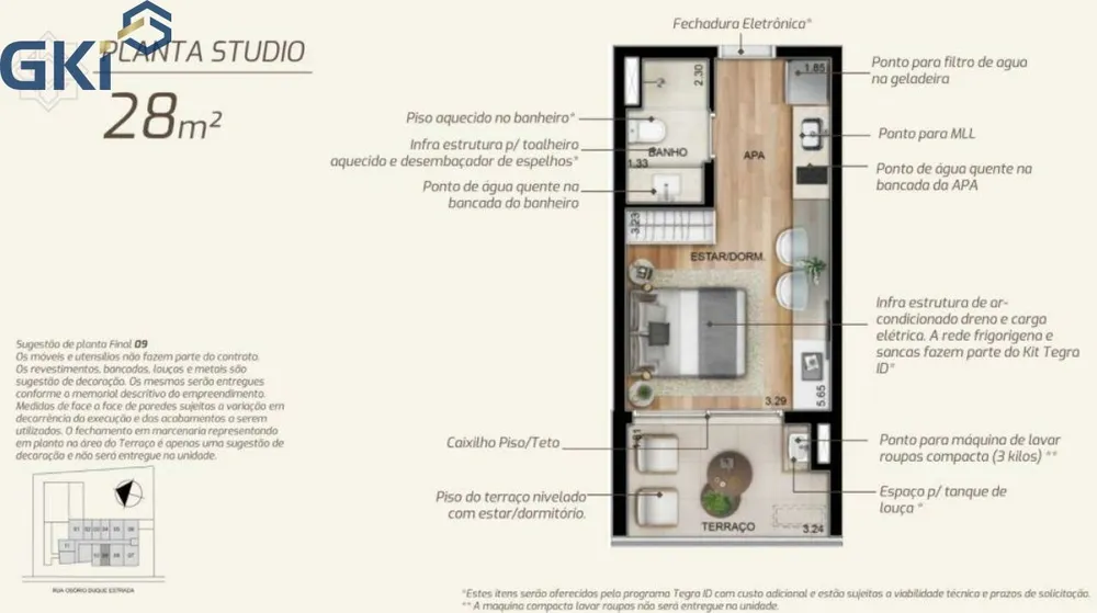 Kitnet-Studio, 28 m² - Foto 2