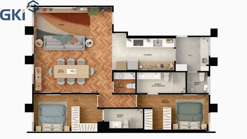Apartamento, 2 quartos, 115 m² - Foto 1