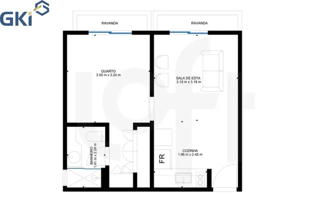 Apartamento, 1 quarto, 43 m² - Foto 12