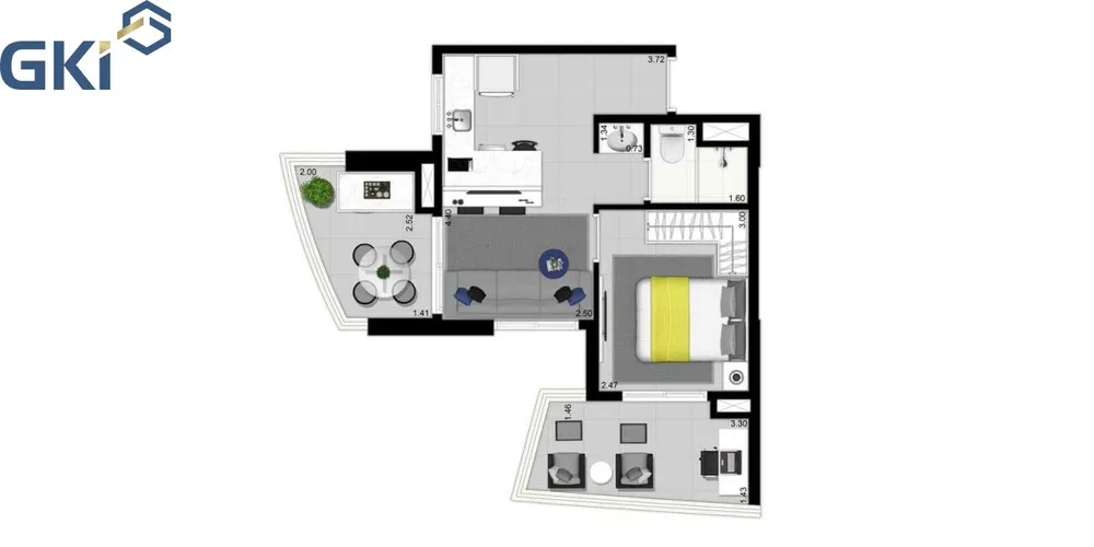 Apartamento, 1 quarto, 41 m² - Foto 6