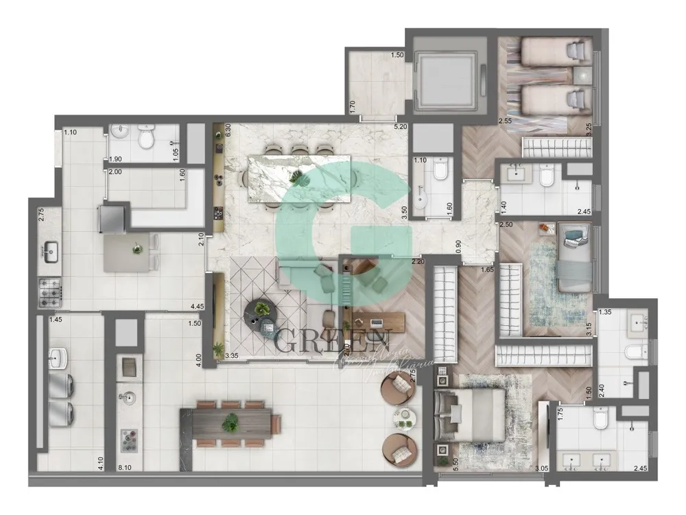 Apartamento, 4 quartos, 159 m² - Foto 8