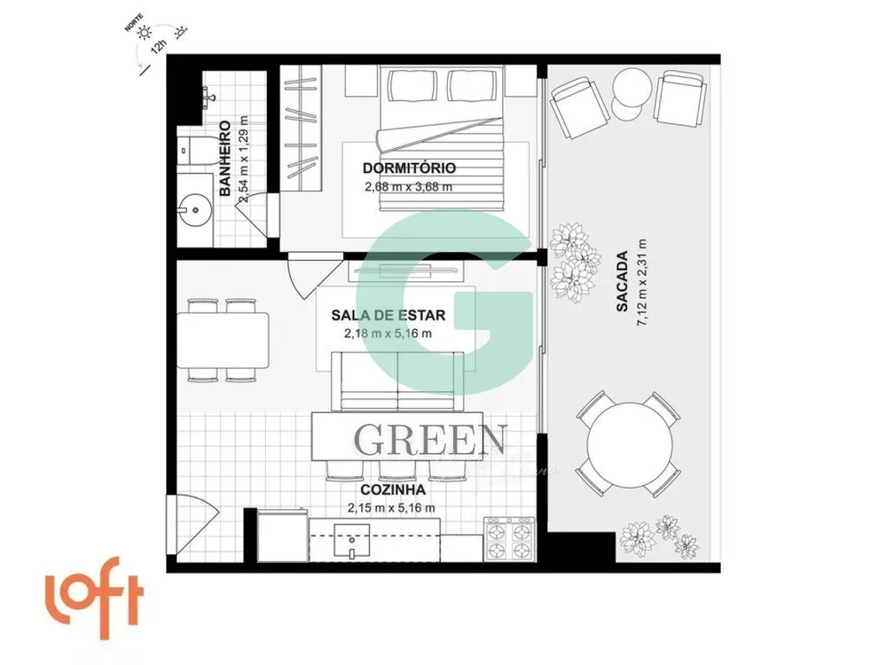 Apartamento à venda com 1 quarto, 57m² - Foto 37