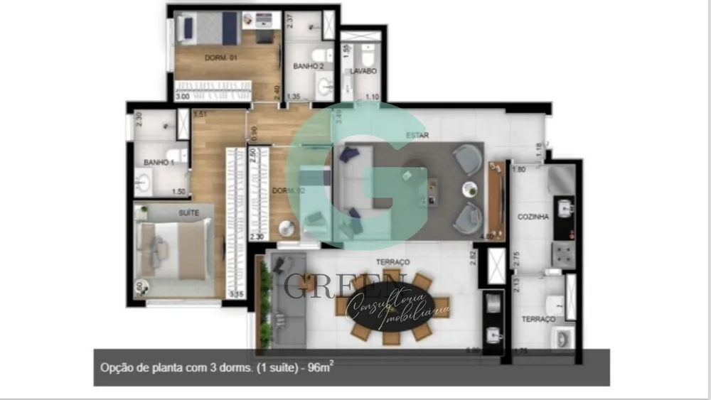 Apartamento, 3 quartos, 96 m² - Foto 11