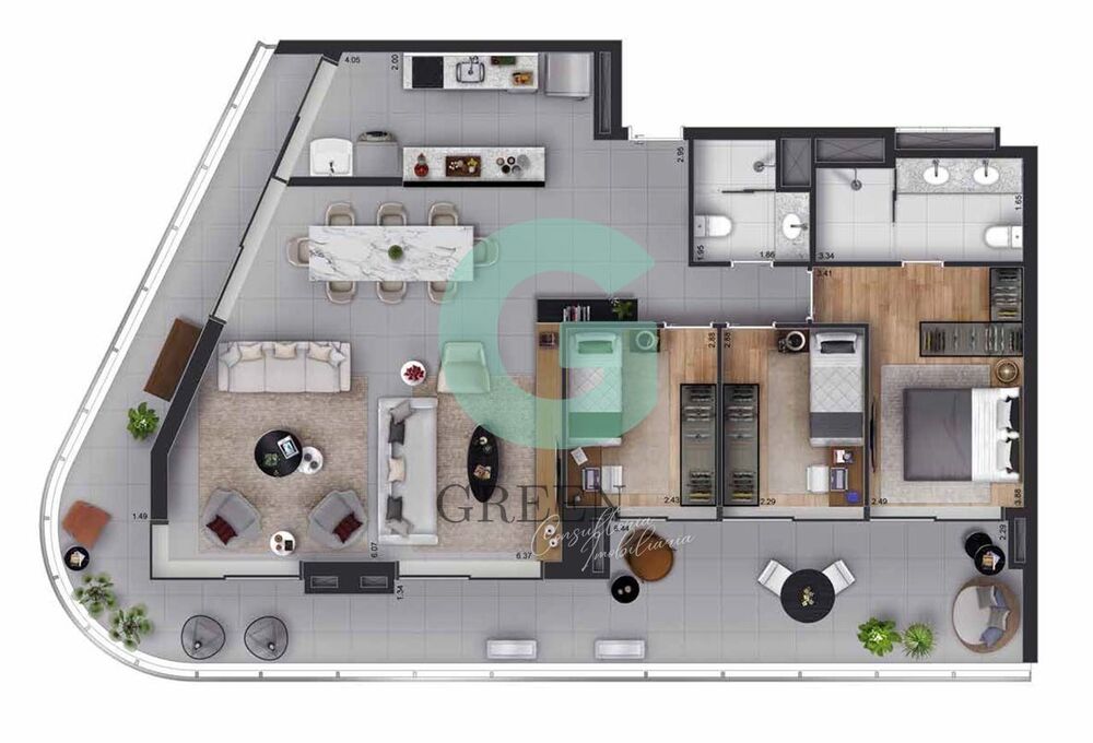 Apartamento, 3 quartos, 125 m² - Foto 3