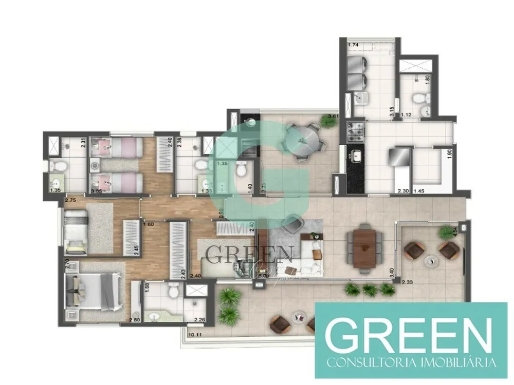 Apartamento, 4 quartos, 147 m² - Foto 8