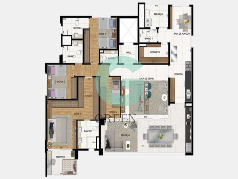 Apartamento, 4 quartos, 181 m² - Foto 4