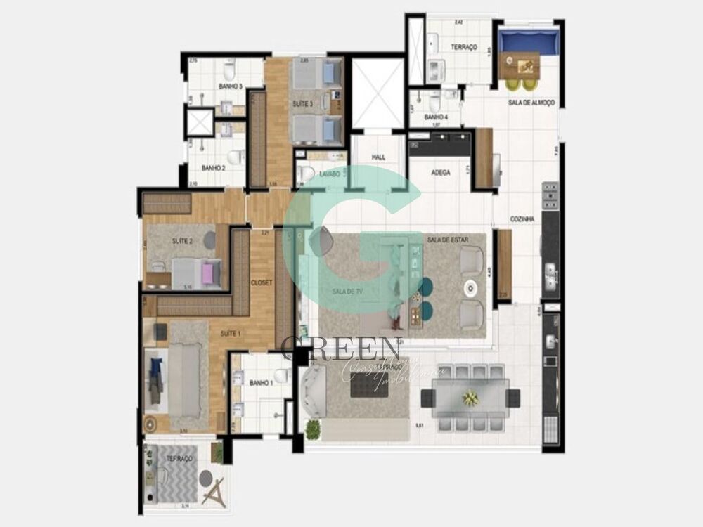 Apartamento, 4 quartos, 181 m² - Foto 3