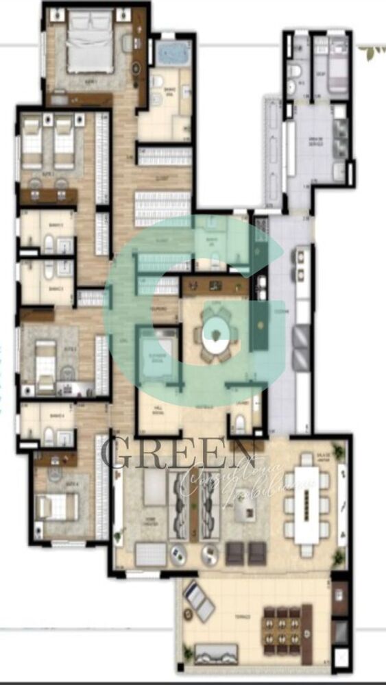 Apartamento, 4 quartos, 267 m² - Foto 2