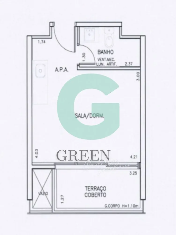 Apartamento, 1 quarto, 29 m² - Foto 7