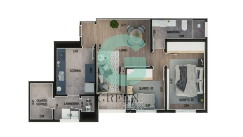 Apartamento, 2 quartos, 65 m² - Foto 6