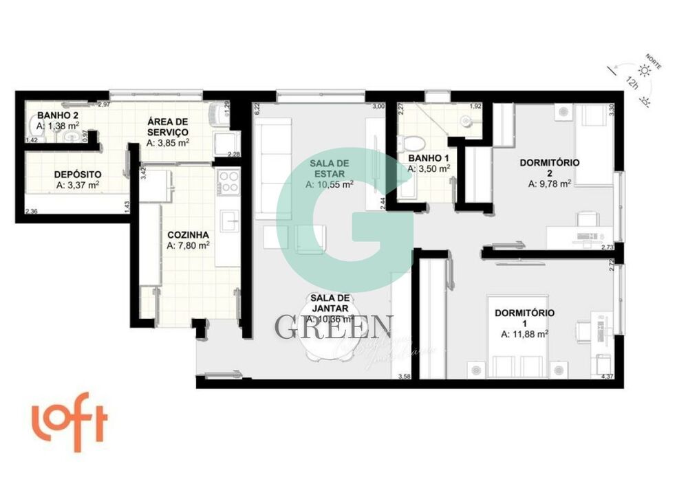 Apartamento, 2 quartos, 75 m² - Foto 6