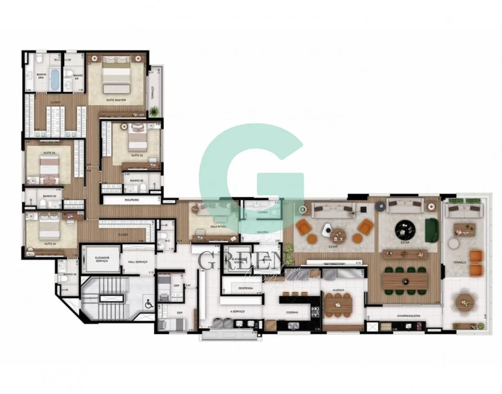 Apartamento, 4 quartos, 330 m² - Foto 5