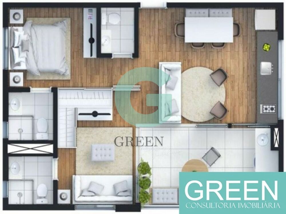 Apartamento, 2 quartos, 53 m² - Foto 3