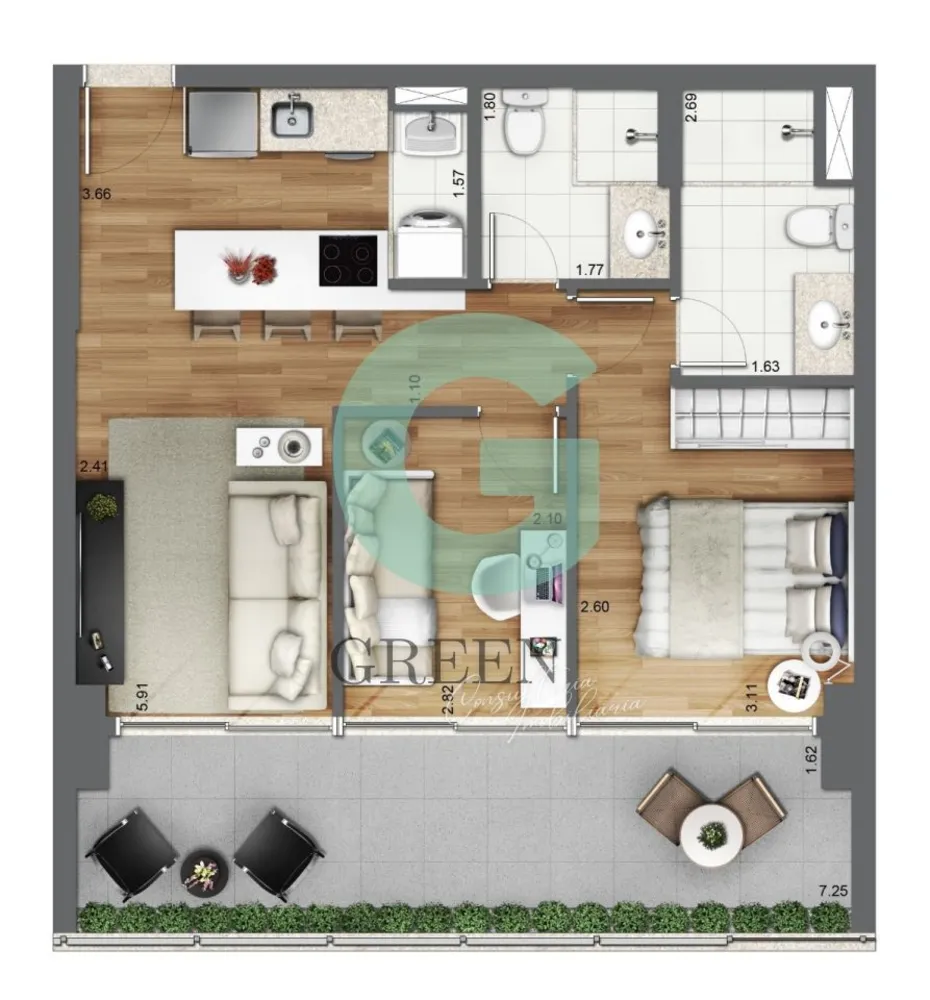 Apartamento, 2 quartos, 63 m² - Foto 9