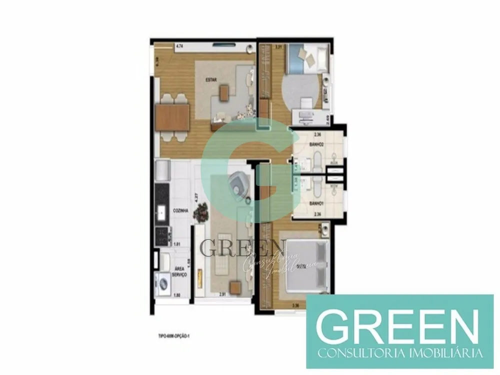 Apartamento, 2 quartos, 68 m² - Foto 16