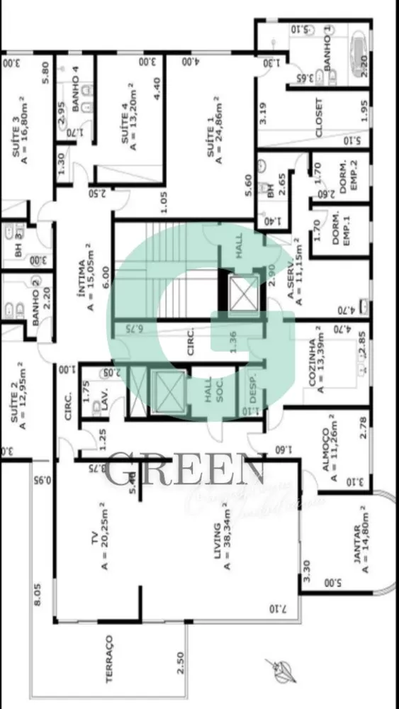 Apartamento para alugar com 4 quartos, 330m² - Foto 2