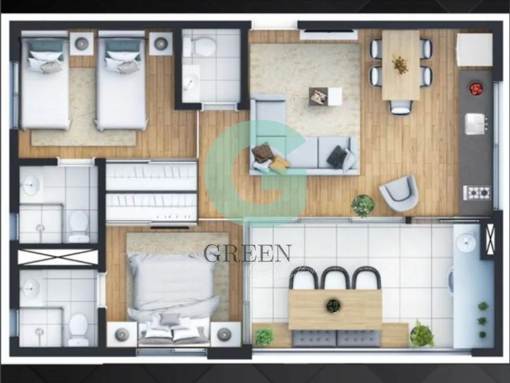 Apartamento, 2 quartos, 53 m² - Foto 12
