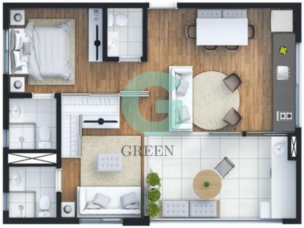 Apartamento, 2 quartos, 53 m² - Foto 9