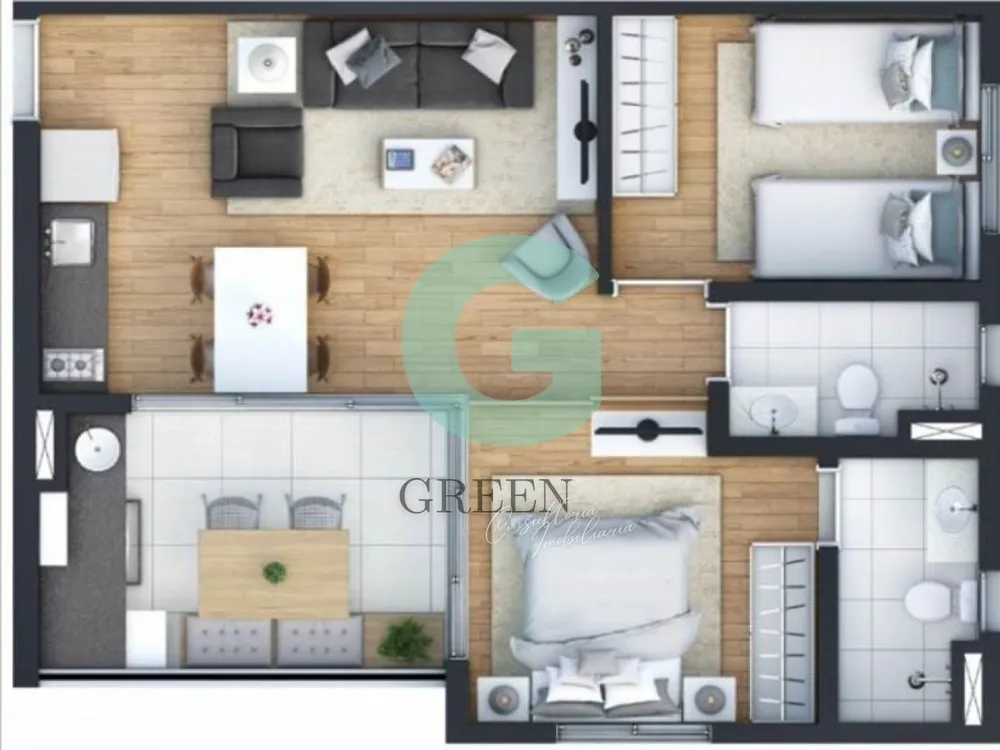 Apartamento, 2 quartos, 53 m² - Foto 12