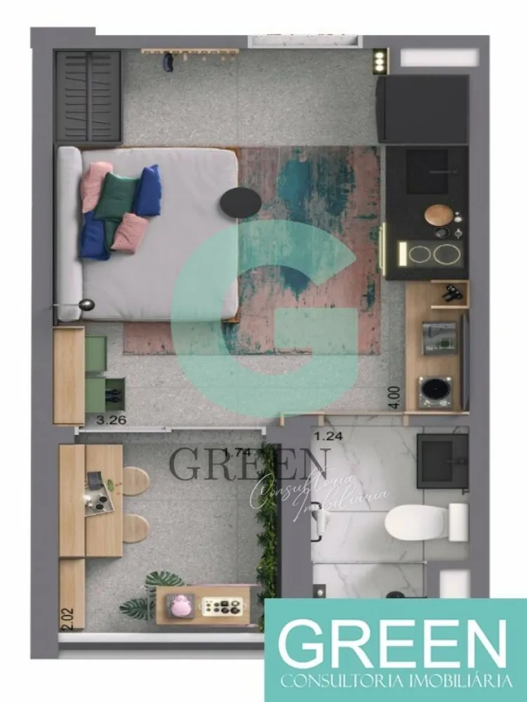 Apartamento, 1 quarto, 44 m² - Foto 11