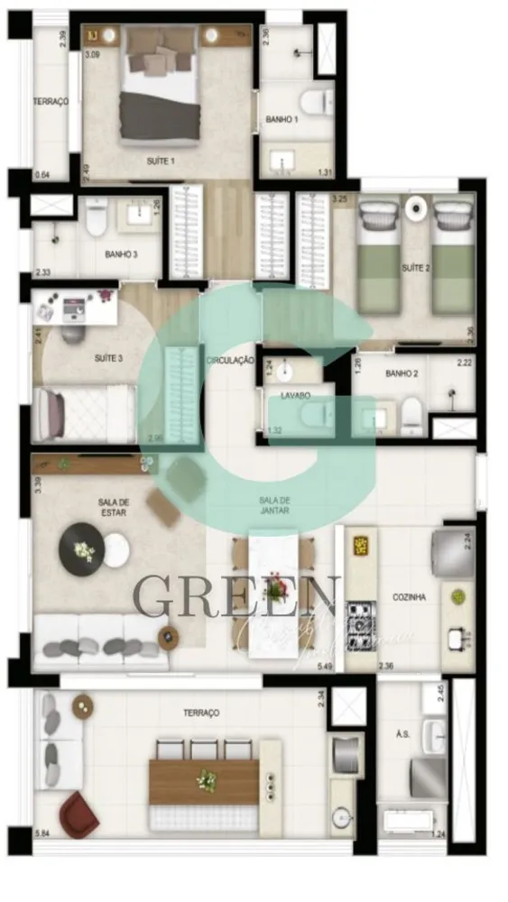 Apartamento, 3 quartos, 102 m² - Foto 9