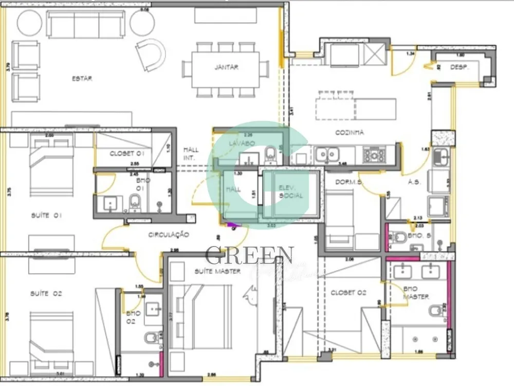 Apartamento, 3 quartos, 163 m² - Foto 9