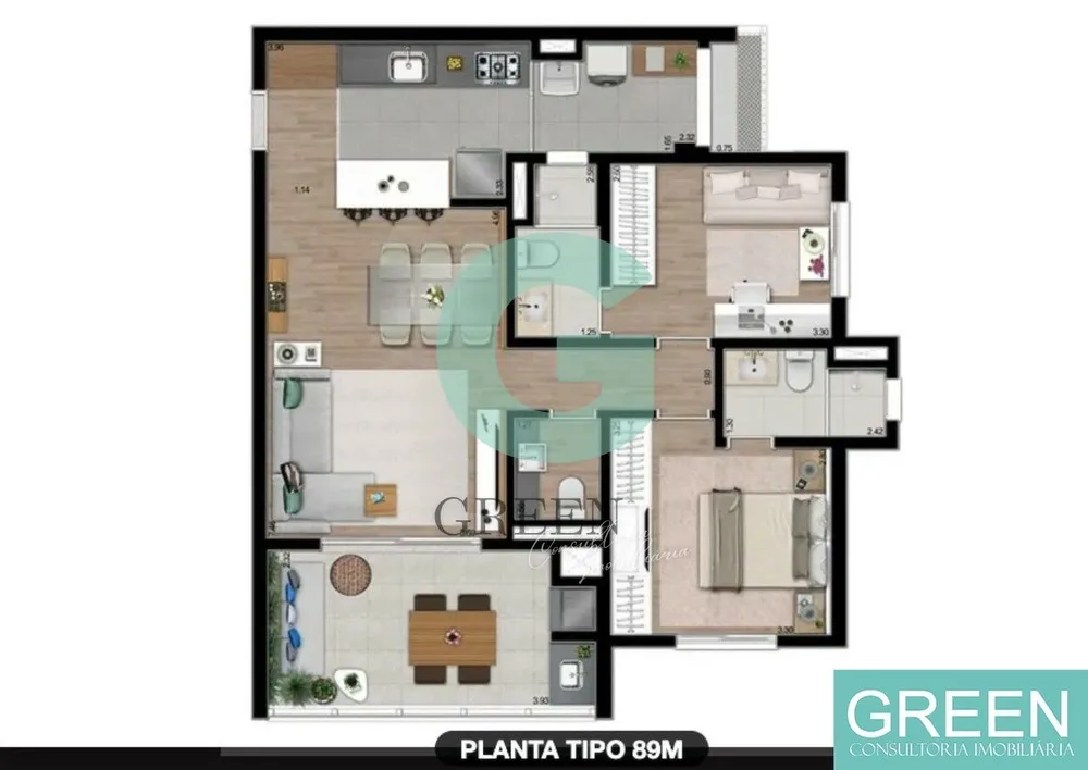 Apartamento, 2 quartos, 89 m² - Foto 15