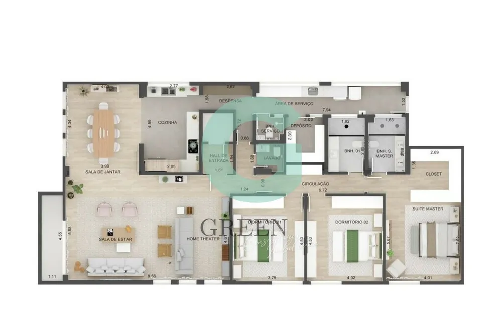 Apartamento, 3 quartos, 222 m² - Foto 8