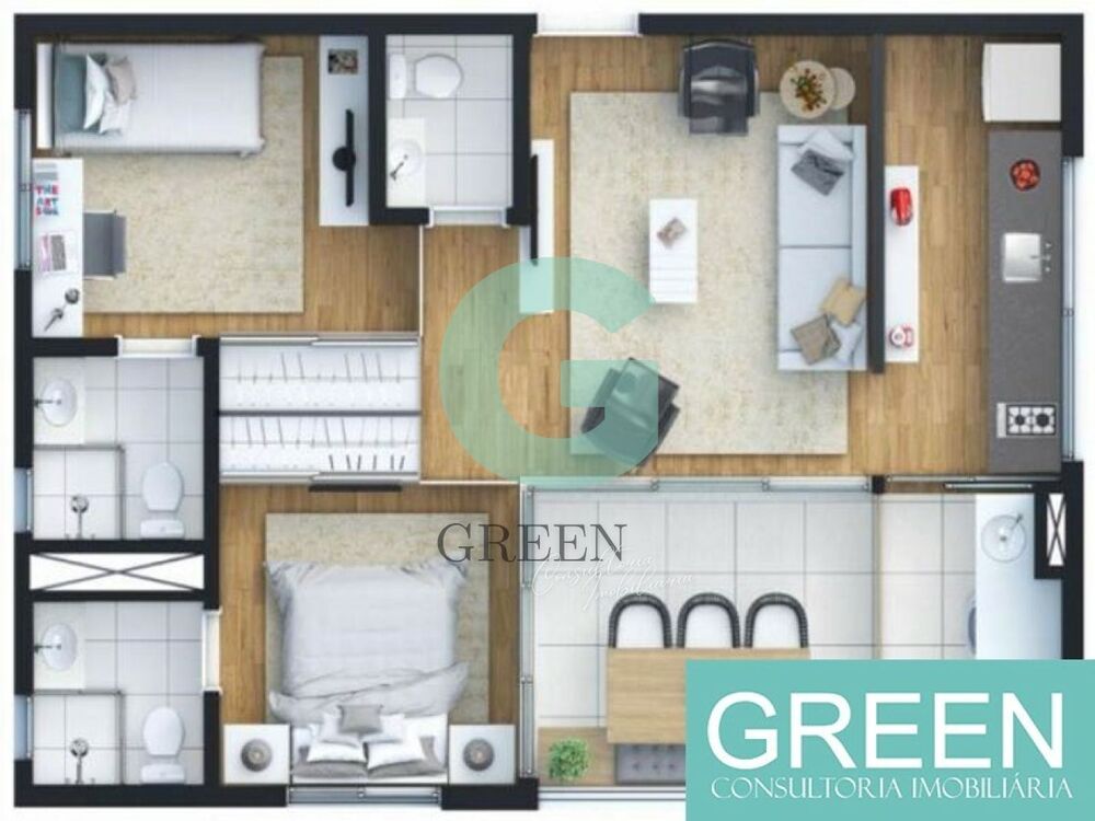 Apartamento, 2 quartos, 53 m² - Foto 8