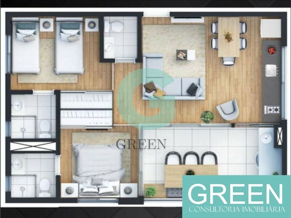 Apartamento, 2 quartos, 53 m² - Foto 9